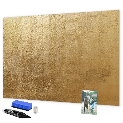 Dry erase board magnetic Gold board for notes and photos