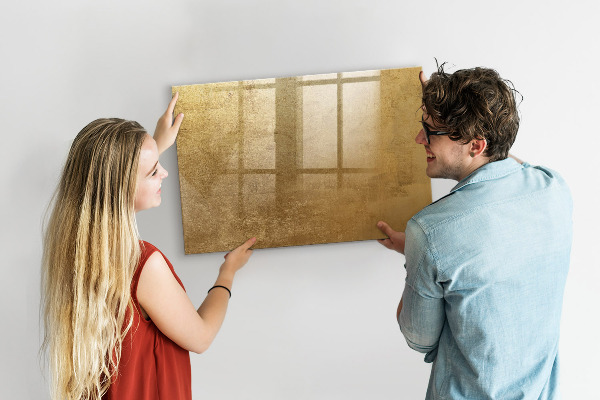 Dry erase board magnetic Gold board for notes and photos