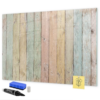 Magnetic dry erase board A colorful board for photos and notes