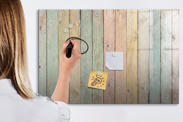 Magnetic dry erase board A colorful board for photos and notes