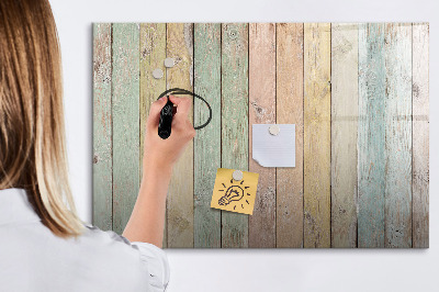 Magnetic dry erase board A colorful board for photos and notes