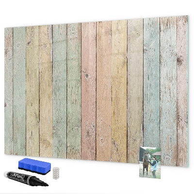 Magnetic dry erase board A colorful board for photos and notes