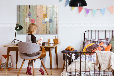 Magnetic dry erase board A colorful board for photos and notes