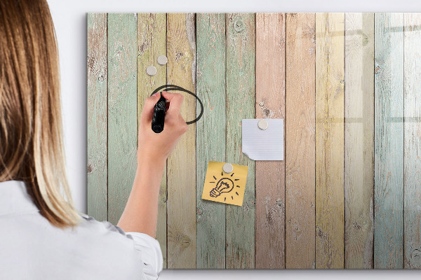 Magnetic dry erase board A colorful board for photos and notes