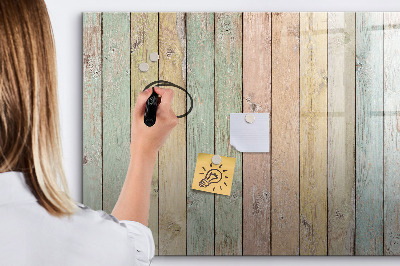 Magnetic dry erase board A colorful board for photos and notes