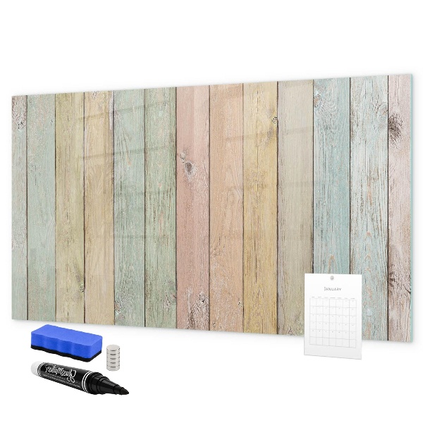 Magnetic dry erase board A colorful board for photos and notes