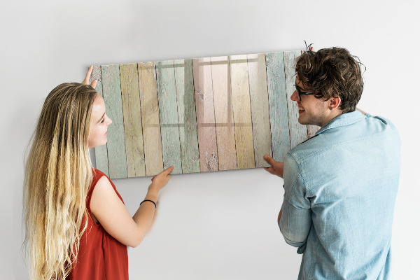 Magnetic dry erase board A colorful board for photos and notes