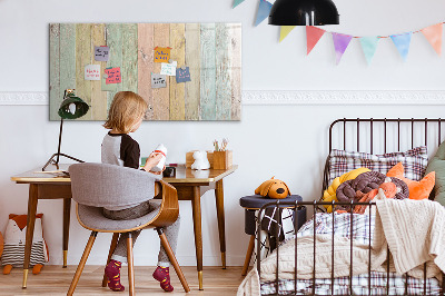 Magnetic dry erase board A colorful board for photos and notes
