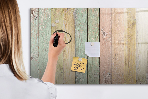 Magnetic dry erase board A colorful board for photos and notes