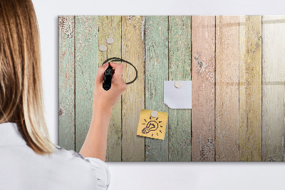 Magnetic dry erase board A colorful board for photos and notes