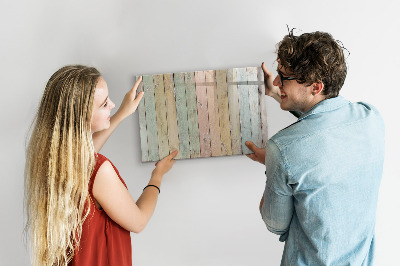 Magnetic dry erase board A colorful board for photos and notes