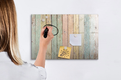 Magnetic dry erase board A colorful board for photos and notes