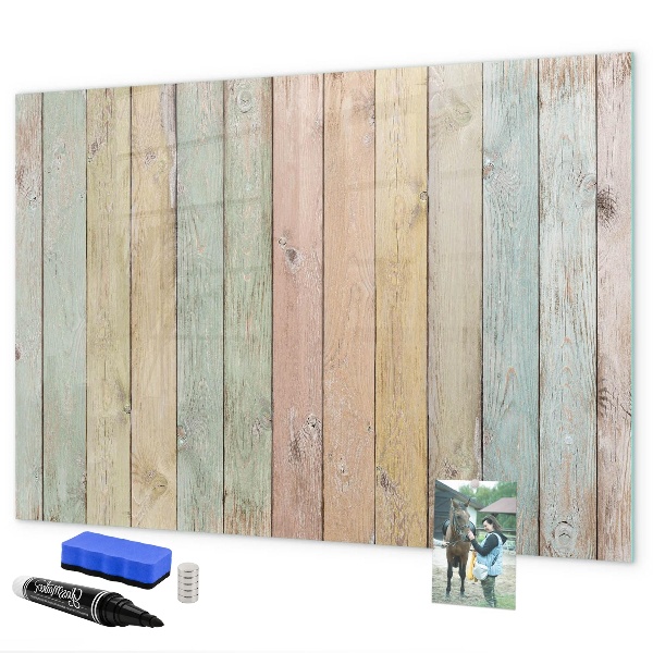 Magnetic dry erase board A colorful board for photos and notes