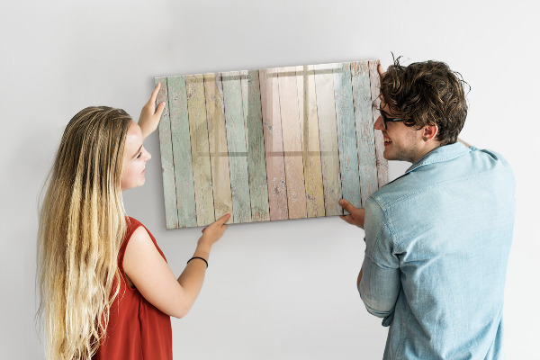 Magnetic dry erase board A colorful board for photos and notes