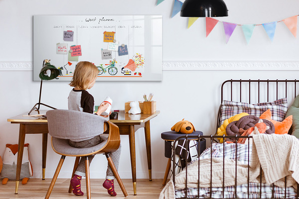 Dry erase board magnetic Weekly planner with photos and notes