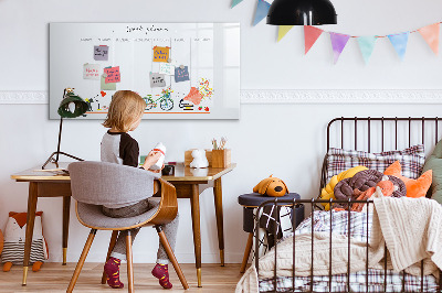 Dry erase board magnetic Weekly planner with photos and notes