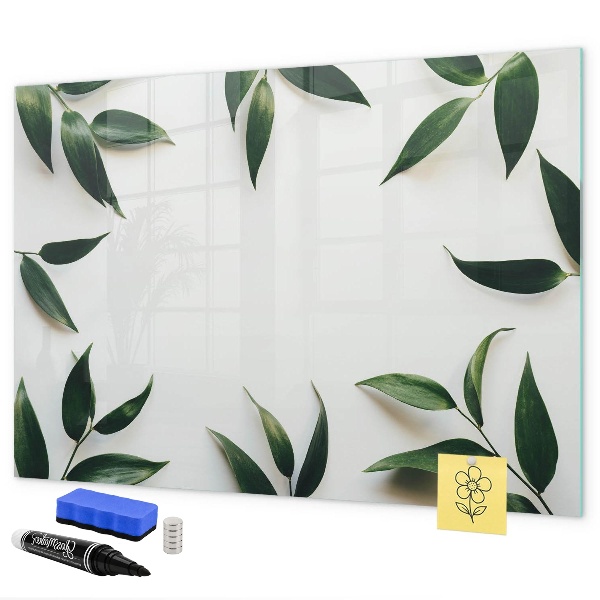 Dry erase board magnetic Stylish memo board with plants