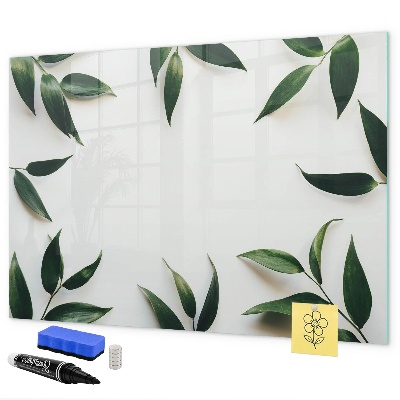 Dry erase board magnetic Stylish memo board with plants