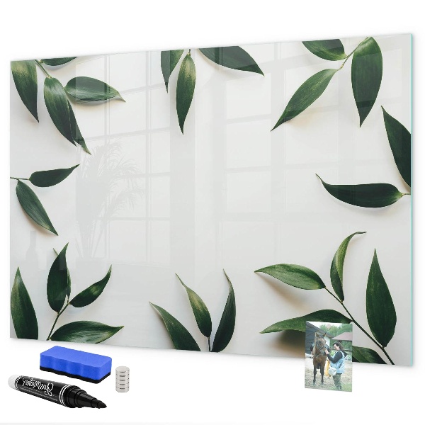 Dry erase board magnetic Stylish memo board with plants