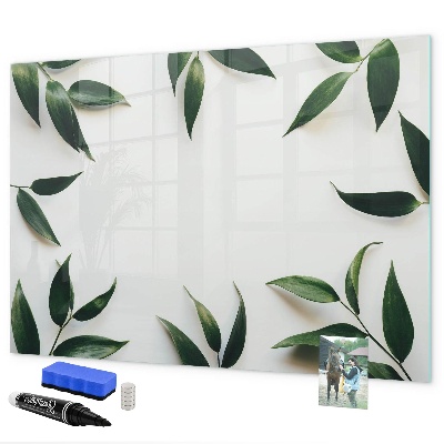 Dry erase board magnetic Stylish memo board with plants
