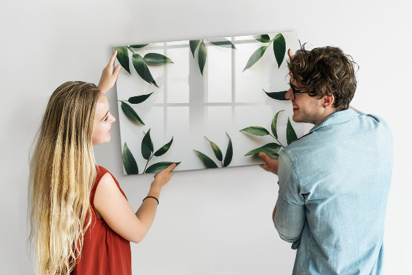 Dry erase board magnetic Stylish memo board with plants