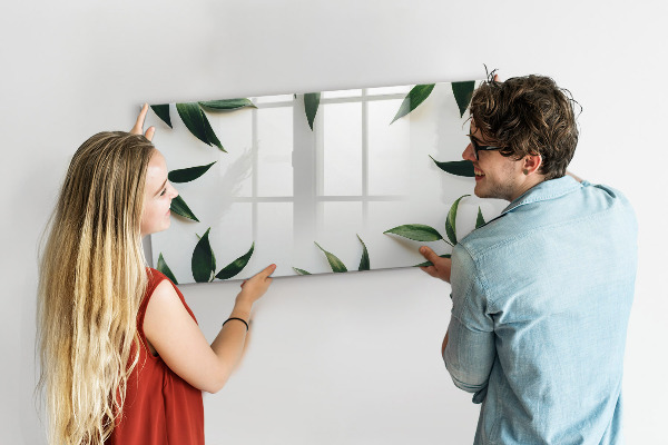 Dry erase board magnetic Stylish memo board with plants