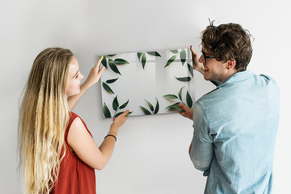Dry erase board magnetic Stylish memo board with plants