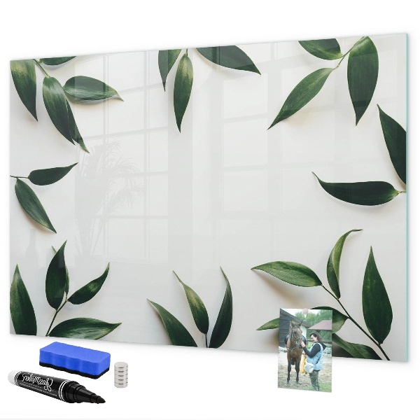 Dry erase board magnetic Stylish memo board with plants
