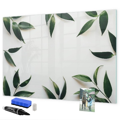 Dry erase board magnetic Stylish memo board with plants