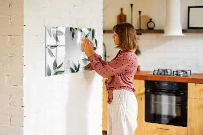 Dry erase board magnetic Stylish memo board with plants