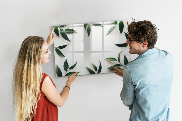 Dry erase board magnetic Stylish memo board with plants
