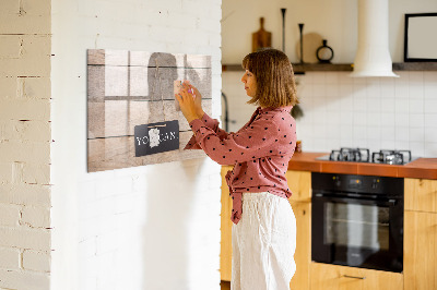 Magnetic dry erase board Creative board for photos and notes