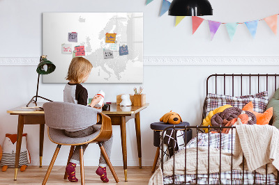 Magnetic dry erase board Interactive poster for photos and notes