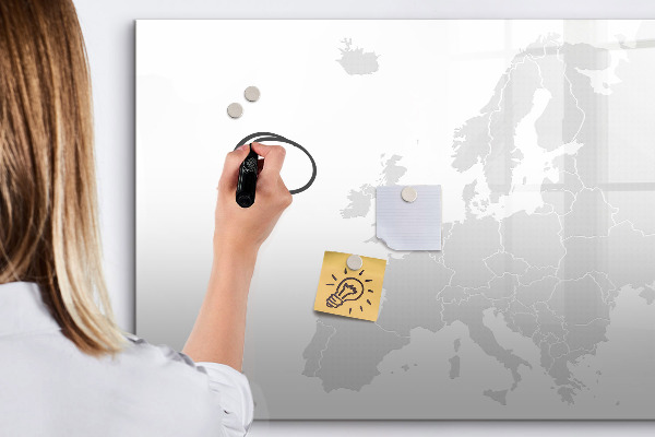 Magnetic dry erase board Interactive poster for photos and notes