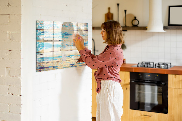 Magnetic dry erase board Stylish board for photos and notes