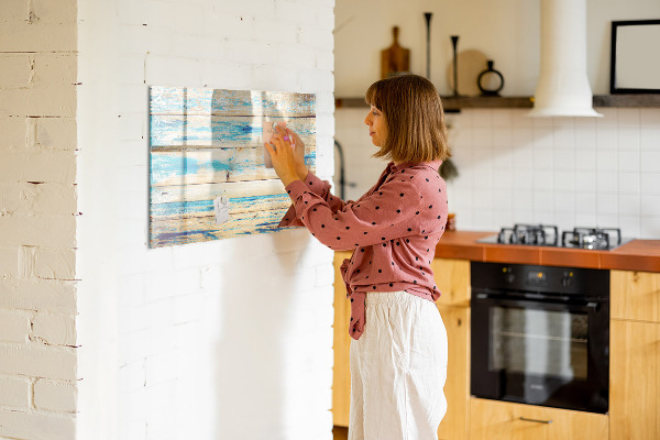 Magnetic dry erase board Stylish board for photos and notes