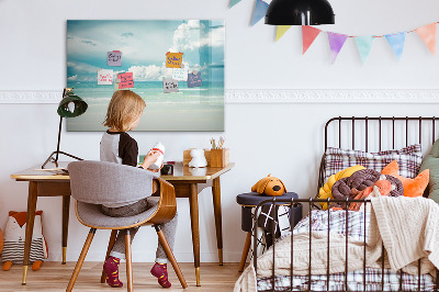 Dry erase board magnetic Magnetic board with seaside photos