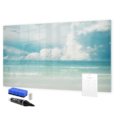 Dry erase board magnetic Magnetic board with seaside photos