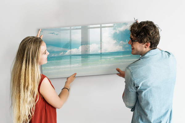 Dry erase board magnetic Magnetic board with seaside photos