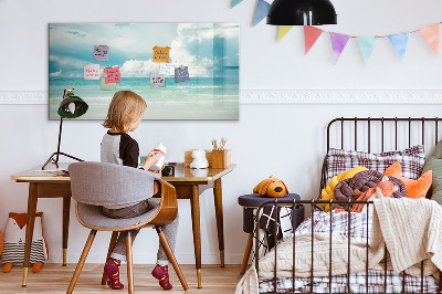 Dry erase board magnetic Magnetic board with seaside photos