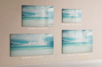 Dry erase board magnetic Magnetic board with seaside photos