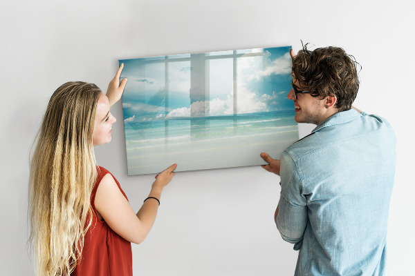 Dry erase board magnetic Magnetic board with seaside photos