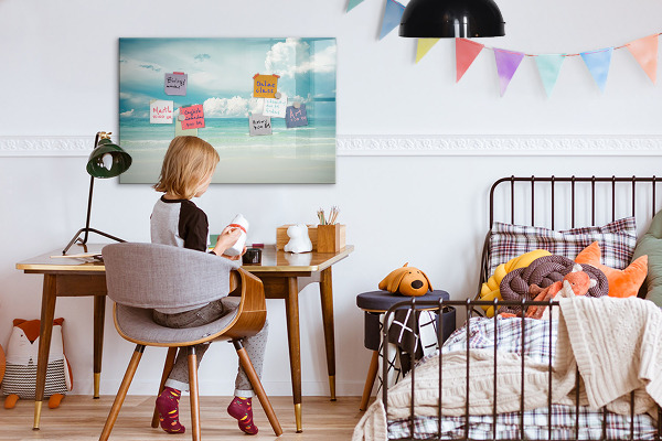 Dry erase board magnetic Magnetic board with seaside photos
