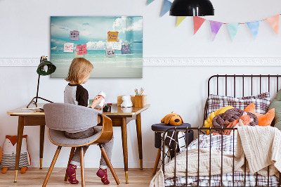 Dry erase board magnetic Magnetic board with seaside photos