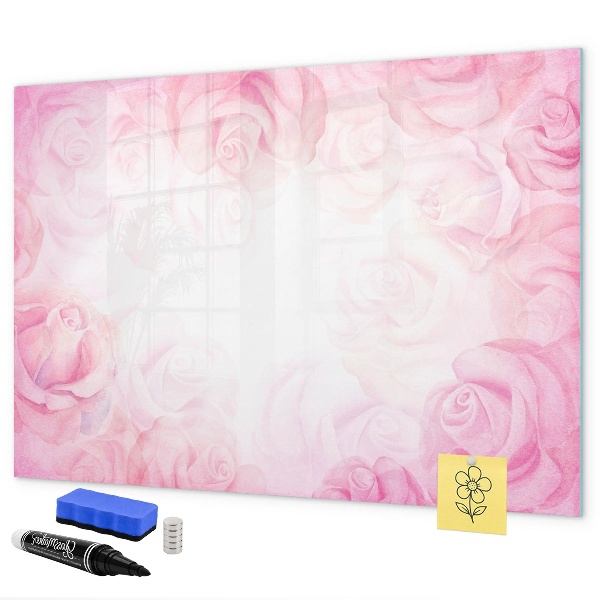 Magnetic dry erase board Pink board for photos and notes