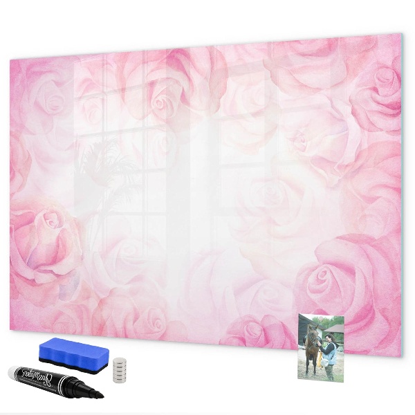 Magnetic dry erase board Pink board for photos and notes