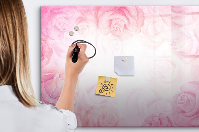 Magnetic dry erase board Pink board for photos and notes