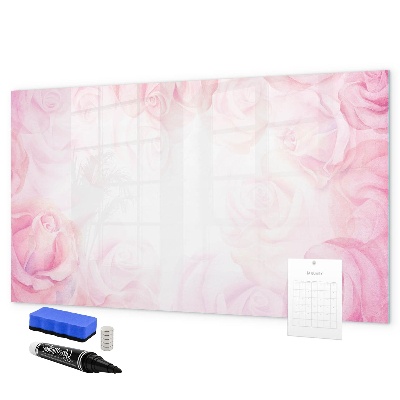 Magnetic dry erase board Pink board for photos and notes