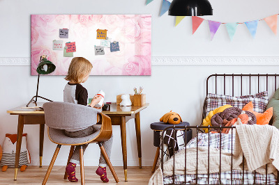 Magnetic dry erase board Pink board for photos and notes
