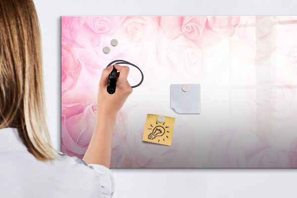 Magnetic dry erase board Pink board for photos and notes